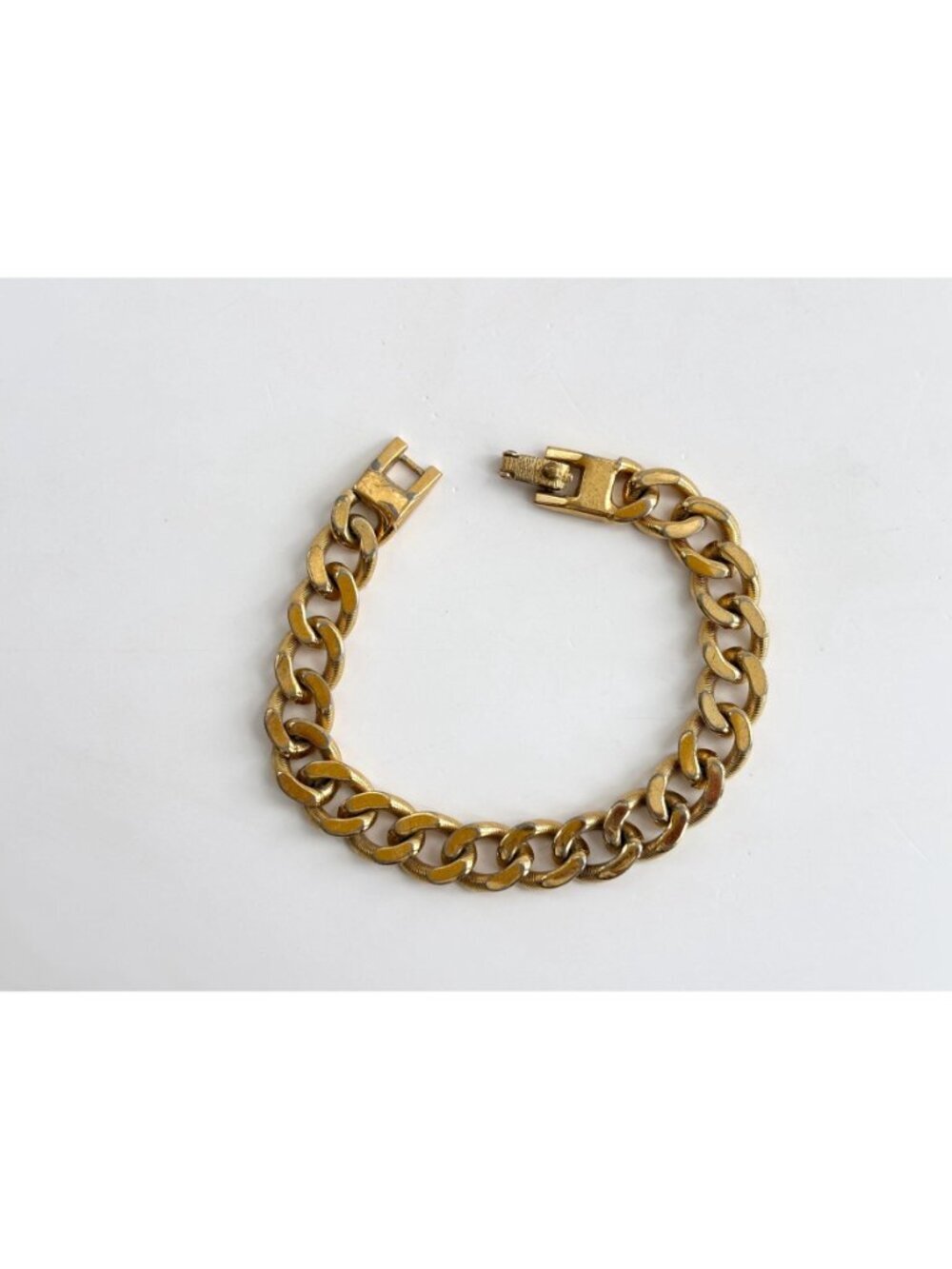 Monet Designer Signed Curb Chain Chunky Vintage 80's Style Bracelet - Picture 12 of 16